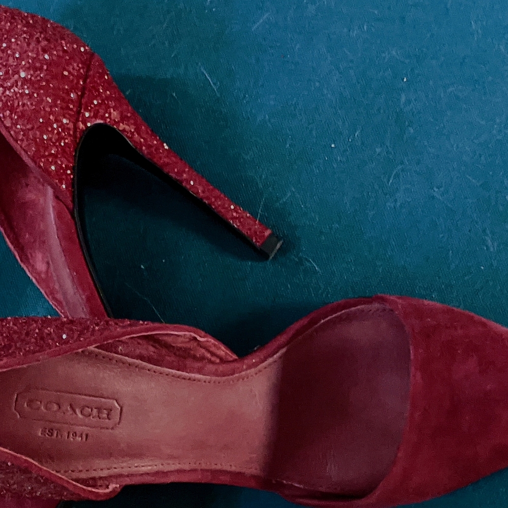 Coach Burgundy Cocktail Pumps 8.5